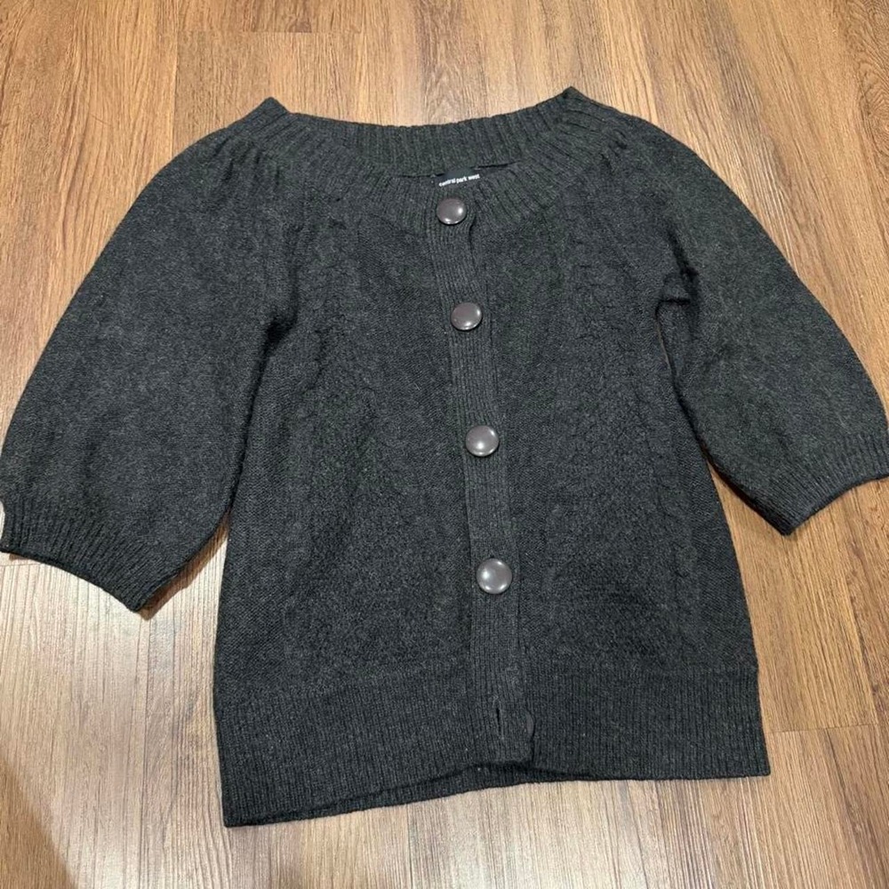 Central Park West gray cardigan women size m